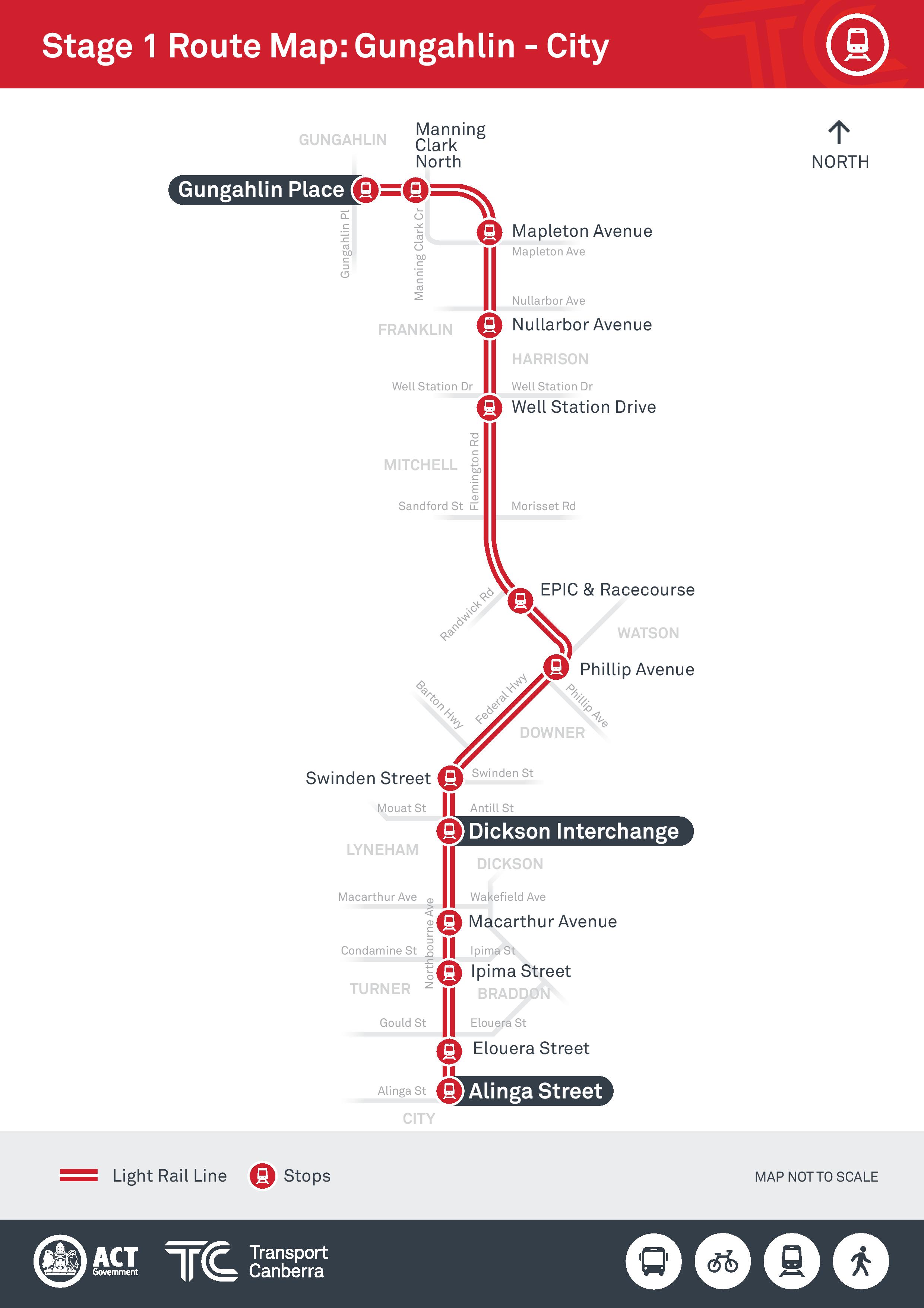 Light rail stop names